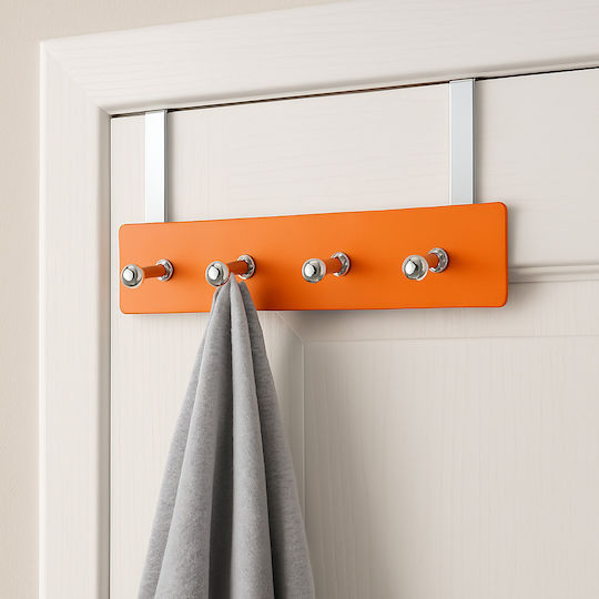 Door Hook 4 Slots Metallic 26.5x4x10.5cm