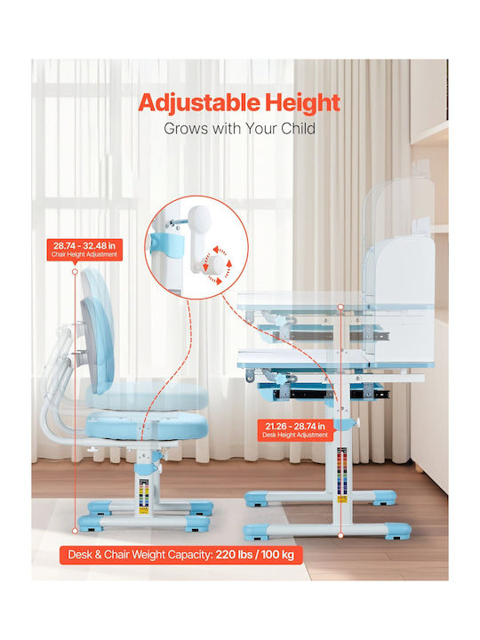 Kids Desk Blue 80x60x73cm Kids Desk Blue 80x60x73cm