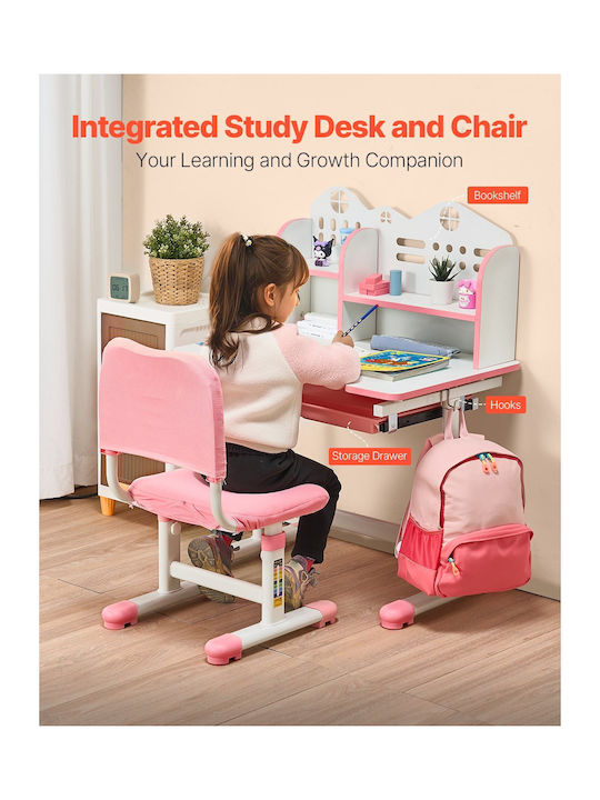 Kids Desk made of Melamine Pink