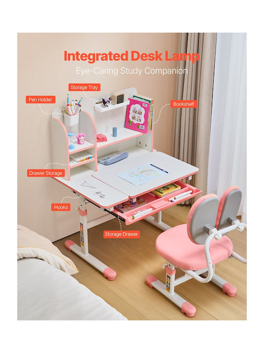 Kids Desk made of Melamine Pink