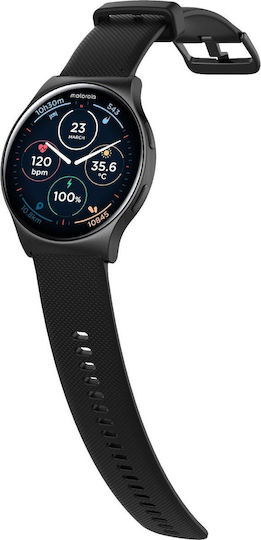 Motorola Moto Watch 120 Aluminium 50mm with Heart Rate Monitor (Black)