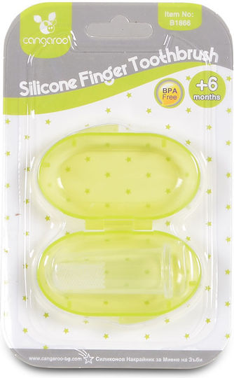Cangaroo Silicone Tooth Tip Βρεφική Οδοντόβουρτσα Δακτύλου για 0m+ Transparent