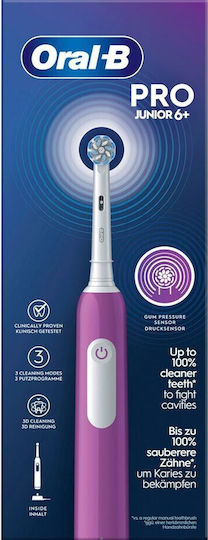 Oral-B Junior Pro Children's Electric Toothbrush with Timer for 6+ Years with Travel Case