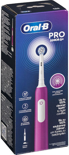 Oral-B Junior Pro Children's Electric Toothbrush with Timer for 6+ Years with Travel Case