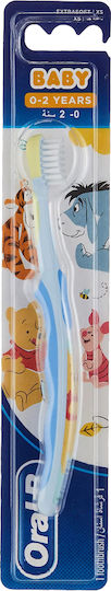 Oral-B Baby Extra Soft Baby Toothbrush For 0m+ Tiger Blue Yellow