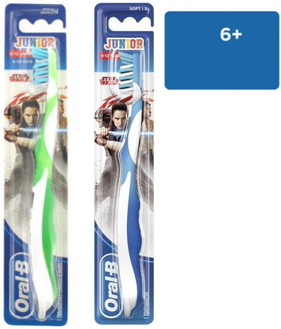 Oral-B Junior Children's Toothbrush for 6+ Years Star Wars Light Blue / White