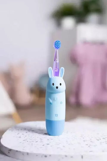 innoGio GIOrabbit Children's Electric Toothbrush with Chronograph for 2+ Years Rabbit with Replacement Heads