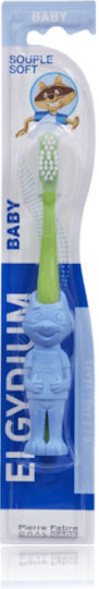 Elgydium Baby Soft Periuță De Dinți Pentru Bebeluși 0m+ Albastru / Verde