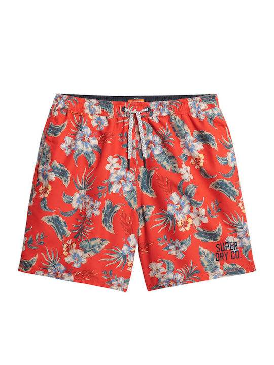 M D3 Ovin Hawaiian Ανδρικό Μαγιό Σορτς Κόκκινο Floral