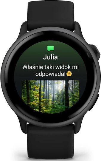 Garmin Vivoactive 6 Aluminium 42mm Waterproof Smartwatch with Heart Rate Monitor (Slate with Black Band)