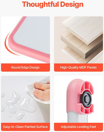 Kids Desk Pink Vevor
