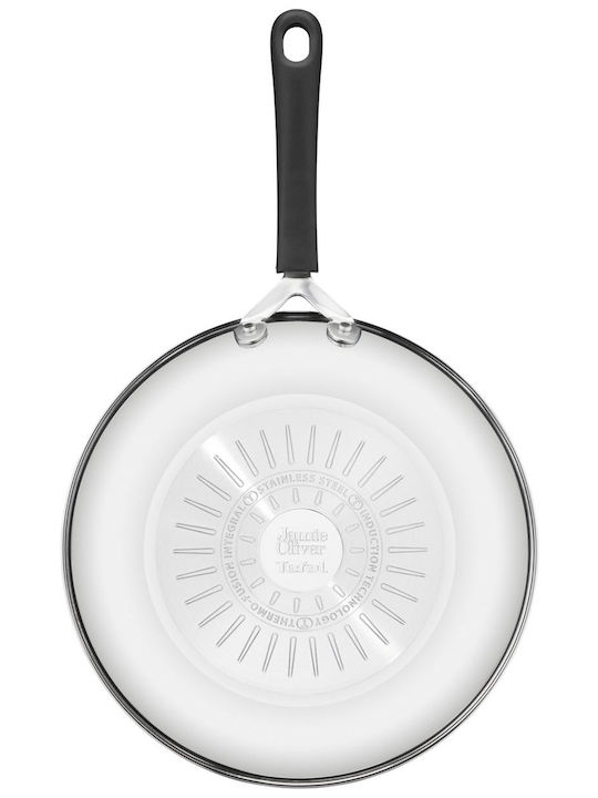 Tefal Jamie Oliver Wok made of Stainless Steel with Non-Stick Coating 28cm