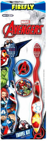 Firefly Marvel Avengers Σετ Παιδικές Οδοντόβουρτσες για 3+ Χρονών 2τμχ Μπλε / Κόκκινο