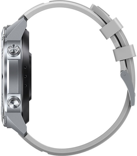 Zeblaze Stratos 2 Ultra Stainless Steel 52mm Waterproof Smartwatch with Heart Rate Monitor (Silver)
