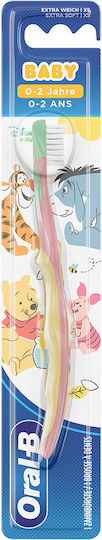 Oral-B Winnie the Pooh Βρεφική Οδοντόβουρτσα για 0m+ Pink / Yellow