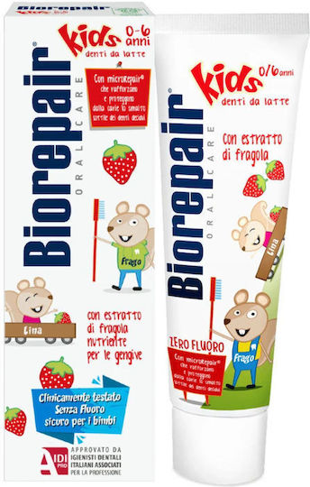 BioRepair Kids Βρεφική Οδοντόκρεμα για 0m+ με Γεύση Φράουλα 50ml