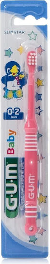 GUM Baby 213 Periuță De Dinți Pentru Bebeluși Pentru 0 Luni Culoare Roșie
