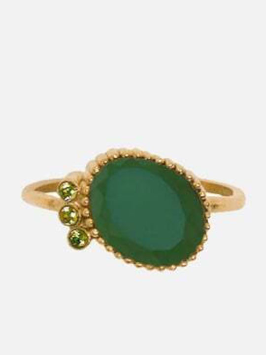 AEC Paris Damen Stahl Vergoldetes Ring AEC Paris Damen Stahl Vergoldetes Ring