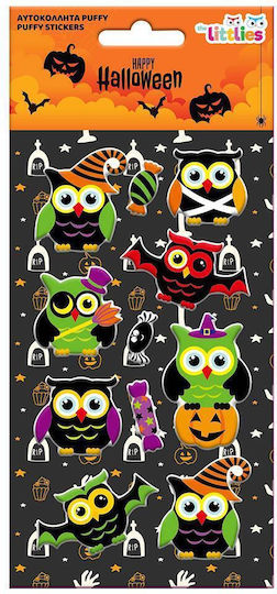 The Littlies Halloween Puffy Αυτοκόλλητα (Verschiedene Designs/Sortiment von Designs) 1St