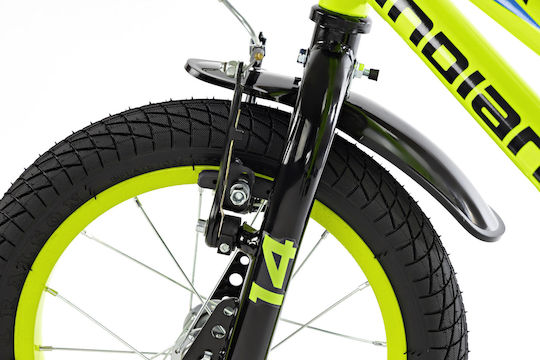 Indiana Rock 14" Bicicletă pentru copii BMX cu Cadru din Aluminiu (2024) Verde
