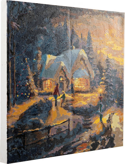 Комплект за боядисване по номера Craft Buddy Kids Arts & Crafts Country Christmas Homecoming 30x30см - Cbpbn-tk3030-65