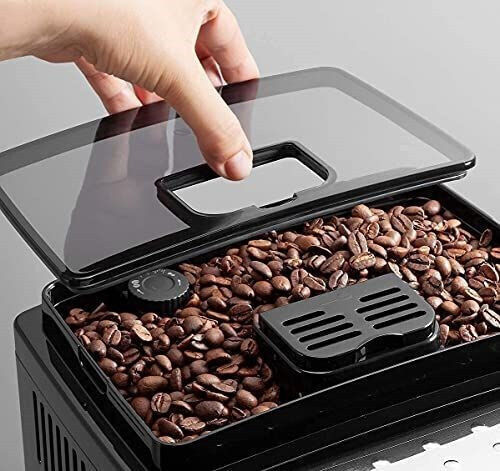 De'Longhi Magnifica S Αυτόματη Μηχανή Espresso 1450W Πίεσης 15bar για Cappuccino με Μύλο Άλεσης Μαύρη ECAM21.110.B