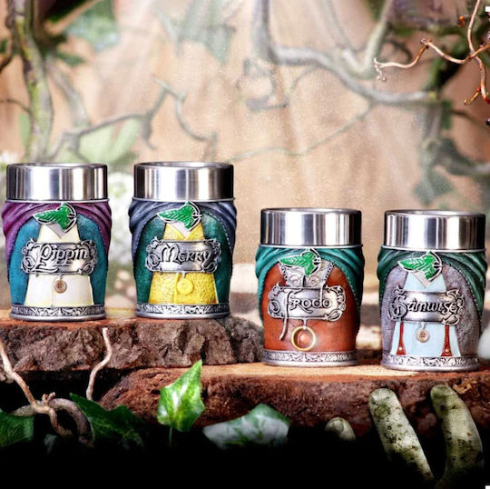 Nemesis Now Lord of the Rings - Hobbits Shot Glasses made of Stainless Steel 4pcs