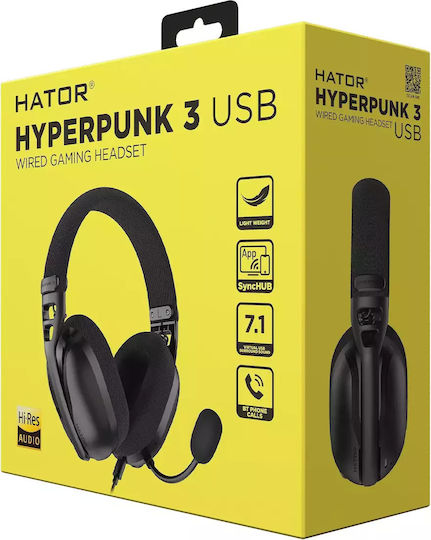 HATOR Hyperpunk 3 ESH10 Über Ohr Gaming-Headset mit USB-Konnektivität für PC