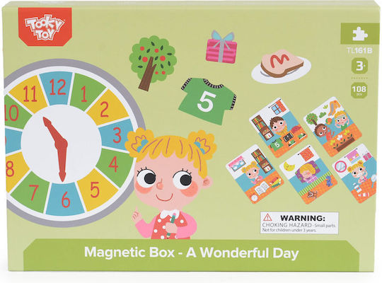 Tooky Toys Μαγνητικό Παιχνίδι Κατασκευών Magnetic Box A Wonderful Day για Παιδιά 3+ Ετών
