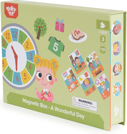 Tooky Toys Μαγνητικό Παιχνίδι Κατασκευών Magnetic Box A Wonderful Day για Παιδιά 3+ Ετών