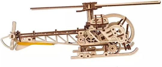 Ugears Holz-Bauspielzeug Mini Hubschrauber für Kinder ab 3+ Jahre alt Jahren