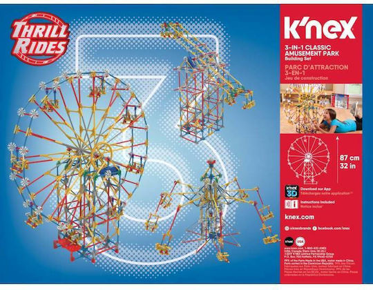 K'Nex Plastic Construction Toy 3 in 1 Classic Amusement Park for Children 9+ years old+ Years