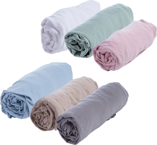 Nef-Nef Homeware Jersey Бебешки Чаршаф За Количка Фланела с Ластик Мента Зелен 70x140бр