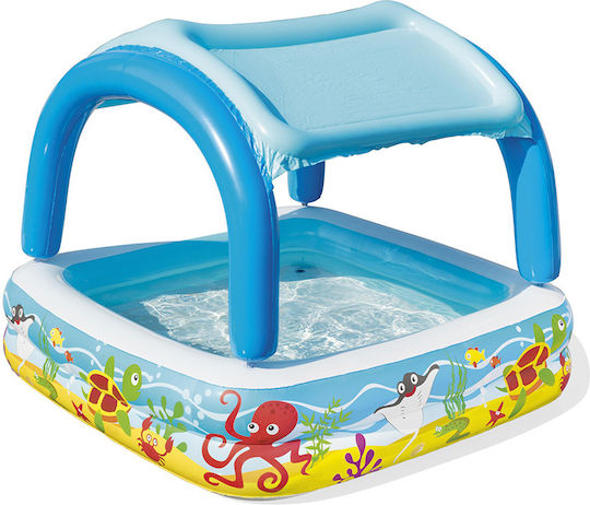 Bestway Children's Round Swimming Pool 265lt Inflatable 147x122cm Light Blue