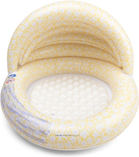 Swim Essentials Children's Round Swimming Pool PVC 100lt Inflatable 100x100cm Yellow