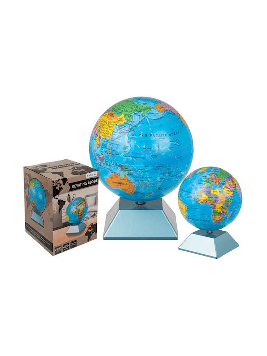 Beleuchteter Globus mit 14 cm Durchmesser und 19 cm Höhe Hellblau Beleuchteter Globus mit 14 cm Durchmesser und 19 cm Höhe Hellblau