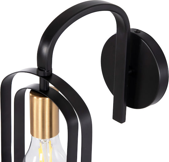 HomeMarkt Modern Lamp Wall with Socket E27 Black 16x29cm