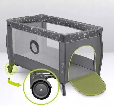 Lionelo Stefi Plus Laufstall Mit Matratze Olive Grün 60x120cm