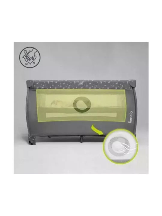Lionelo Stefi Plus Παρκοκρέβατο 2 Επιπέδων με Στρώμα Pink Magnolia 60x120cm