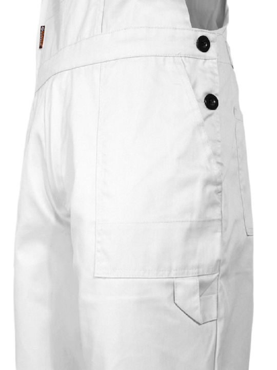 Stenso Work Coveralls Dungarees White