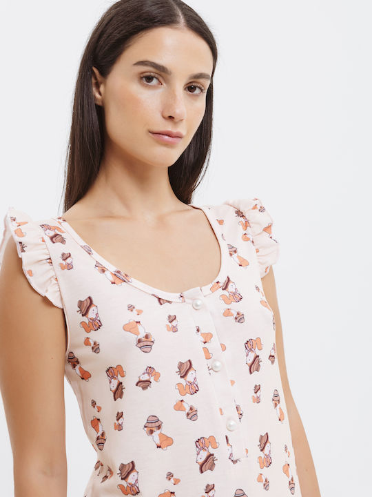Giota Summer Women's Nightdress Salmon