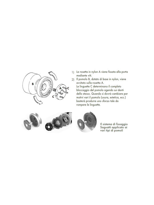 Saguatti Μπουλ Εξώπορτας Polished Gold
