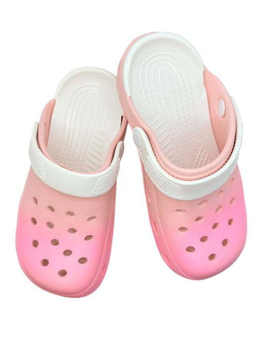 Damen Sommerclogs Tecos Fuchsia zu Pink Gradient Bequem Leicht Belüftet Größe 36 23,5 Zentimeter