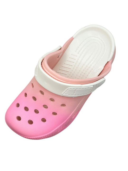 Women's Summer Clogs Tecos Fuchsia To Pink Gradient Comfortable Lightweight Ventilated Size 36 23.5 Centimeters
