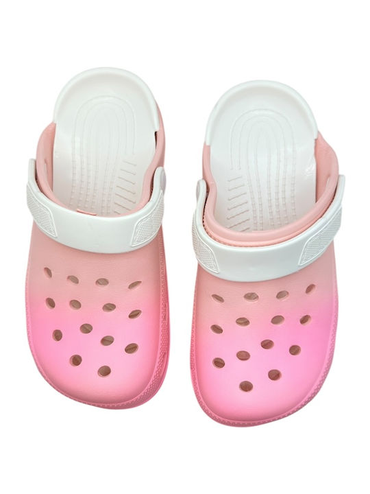Women's Summer Clogs Tecos Fuchsia To Pink Gradient Comfortable Lightweight Ventilated Size 36 23.5 Centimeters