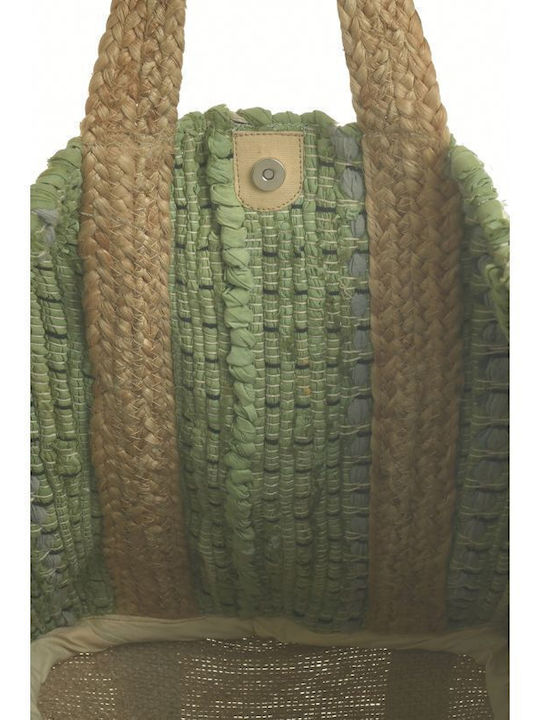Ble Resort Collection Geantă De Plajă Din Wicker Verde
