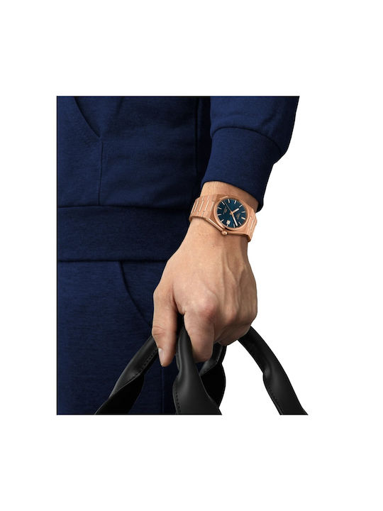 Tissot T-classic Prx Men's Watch 40mm Battery with Pink Gold Metal Bracelet