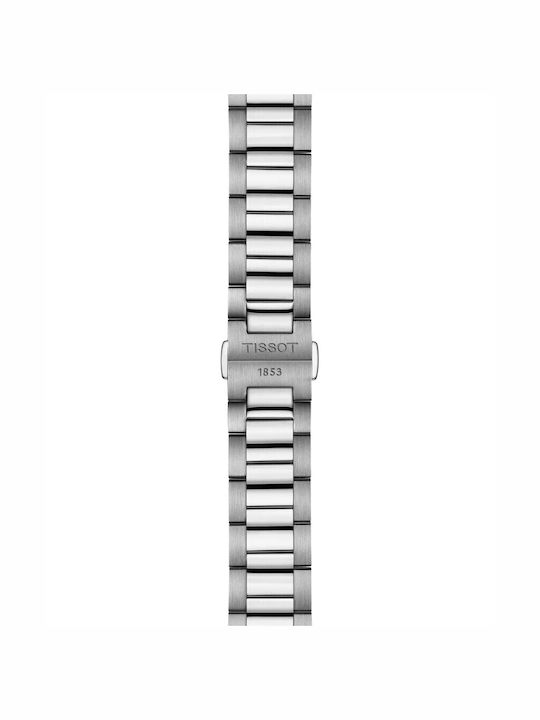 Tissot Pr 100 Ανδρικό Ρολόι Μπαταρίας με Ασημί Μεταλλικό Μπρασελέ