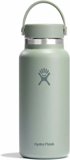 Hydro Flask Wide Flex Cap Thermos Bottle Stainless Steel 946ml Agave
