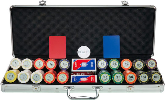 Pokeritems Σετ 500 Αριθμημένες Μάρκες Poker 14gr σε Βαλίτσα